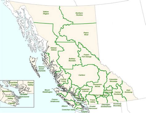 list of bc municipalities|Regional districts in B.C. .
